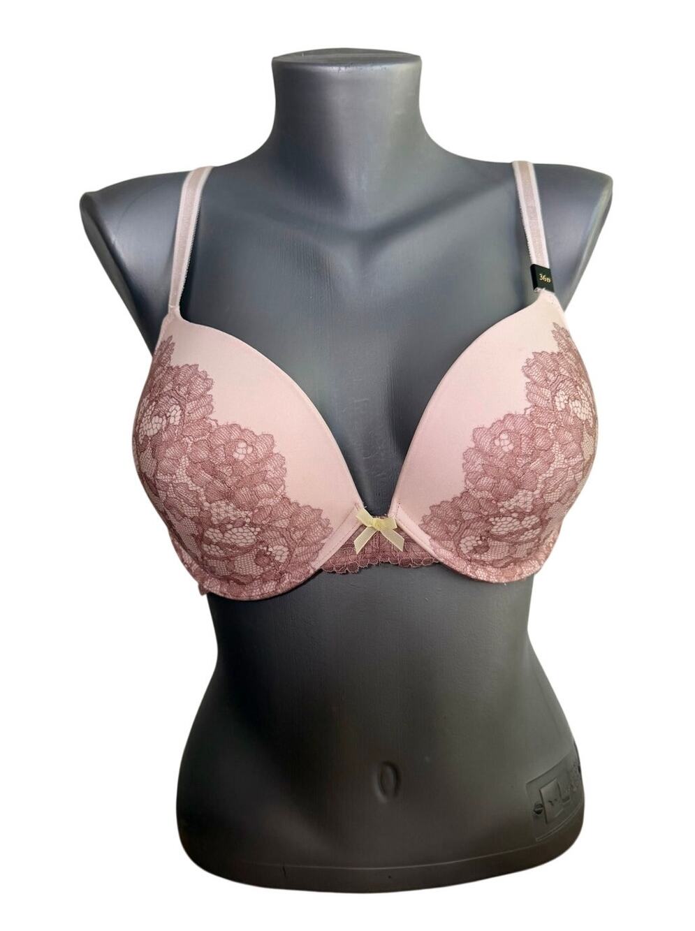 NWT New Victoria’s Secret Dream Angels Push-Up Bra 36D Pink Lace Lingerie
